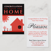 Carte De Référencement félicitations pour votre nouvelle maison (formes r (Devant / Derrière)