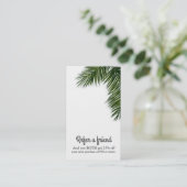 Carte De Référencement Feuille de palmier tropicale élégante Référer un a (Debout devant)