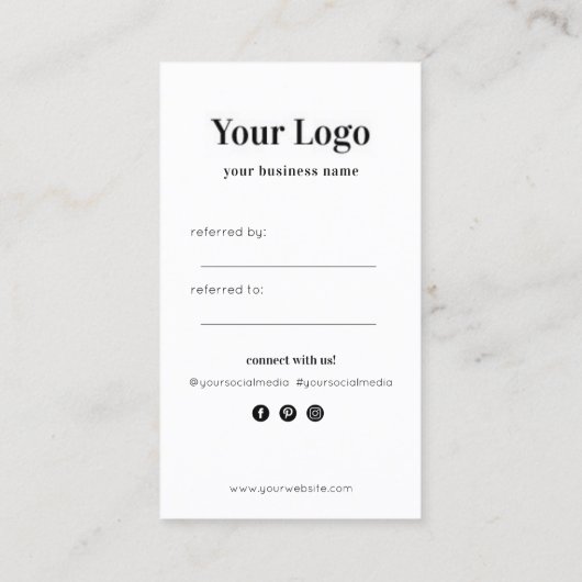 Carte De Référencement Feuilles d'aquarelle  (Dos)