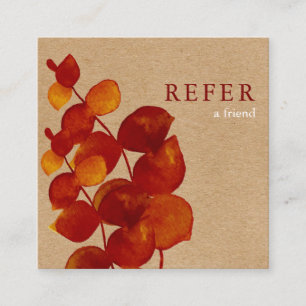 Carte De Référencement Feuilles de eucalyptus rustiques élégantes
