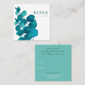 Carte De Référencement Feuilles d'Eucalyptus simple et élégant (Devant / Derrière)