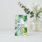 Carte De Référencement Feuilles tropicales plantes hawaïennes parrainez u (Debout devant)