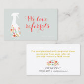 Carte De Référencement Fiche de recommandation du client pour le nettoyag (Devant / Derrière)