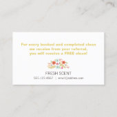 Carte De Référencement Fiche de recommandation du client pour le nettoyag (Dos)