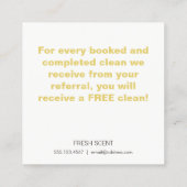 Carte De Référencement Fiche de recommandation du client pour le nettoyag (Dos)
