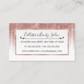 Carte De Référencement Fille Glamour Rose Parties scintillant or Gradient (Dos)