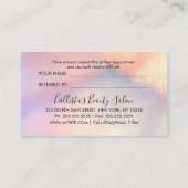 Carte De Référencement Fille Parties scintillant Argent Iridescente Holog (Dos)