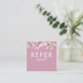 Carte De Référencement Fleur Moderne Rose (Debout devant)