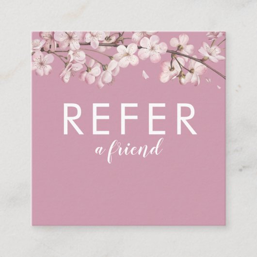 Carte De Référencement Fleur Moderne Rose (Devant)