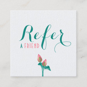 Carte De Référencement Fleur rose Lotus Minimaliste Holistique Thérapiste