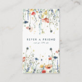 Carte De Référencement Fleur sauvage dynamique (Devant)