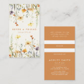 Carte De Référencement Fleur sauvage rustique (Devant / Derrière)