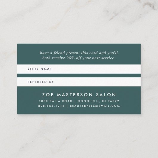 Carte De Référencement Fleur vive | Aquarelle florale (Dos)