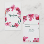 Carte De Référencement Fleurs hawaïennes tropicales élégantes aiguillent  (Devant / Derrière)