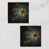 Carte De Référencement Fleurs imaginaires fractales douces et tendres (Devant / Derrière)
