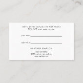 Carte De Référencement Floral géométrique d'or rose (Dos)