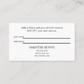 Carte De Référencement Flore géométrique moderne (Dos)