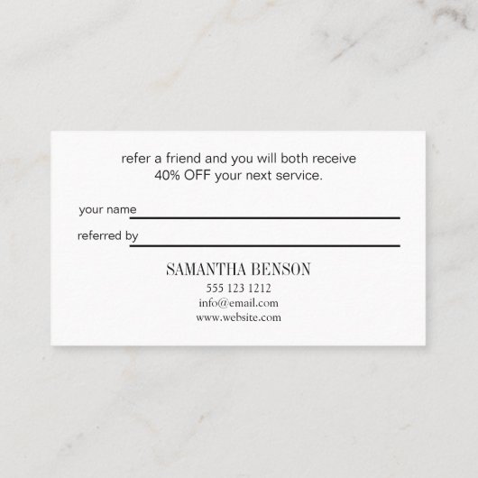 Carte De Référencement Flore géométrique moderne (Dos)