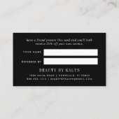 Carte De Référencement Fuchsia Heart (Dos)