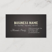 Carte De Référencement Garderie pour animaux de compagnie baignade et toi (Dos)