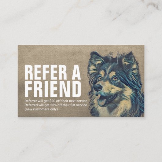 Carte De Référencement Garderie pour animaux de compagnie Bain et Groomin (Devant)