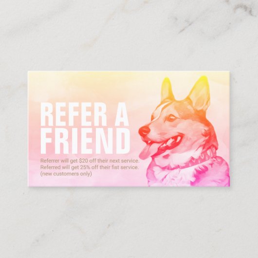 Carte De Référencement Garderie pour animaux de compagnie Bain et Groomin (Devant)