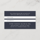 Carte De Référencement Géode d'aquarelle Blue Wave (Dos)