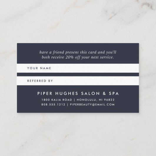 Carte De Référencement Géode d'aquarelle Blue Wave (Dos)