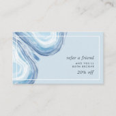 Carte De Référencement Géode d'aquarelle Blue Wave (Devant)