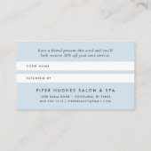 Carte De Référencement Géode de vague bleue (Dos)