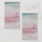 Carte De Référencement Glam Dreamy Aquarelle Or recommander un ami (Devant / Derrière)