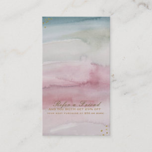 Carte De Référencement Glam Dreamy Aquarelle Or recommander un ami