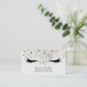 Carte De Référencement Glam moderne Gold Silver Black Lashes Référencez F (Debout devant)