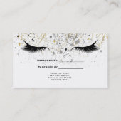 Carte De Référencement Glam moderne Gold Silver Black Lashes Référencez F (Dos)