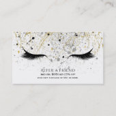 Carte De Référencement Glam moderne Gold Silver Black Lashes Référencez F (Devant)