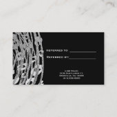 Carte De Référencement Glamour argent Imprimé exotique guépard Réferer un (Dos)