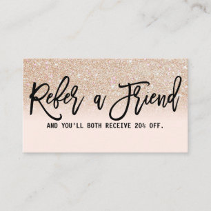 Carte De Référencement Glamour Chic Gold Parties scintillant Rose Moderne