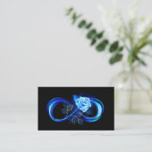 Carte De Référencement Glowing infinity with blue rose (Debout devant)