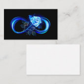 Carte De Référencement Glowing infinity with blue rose (Devant / Derrière)