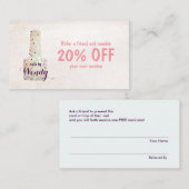 Carte De Référencement Gold Circles Nail Salon Manicurist Orientation (Devant / Derrière)