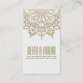 Carte De Référencement Gold Mandala Chic Référer un ami (Devant)