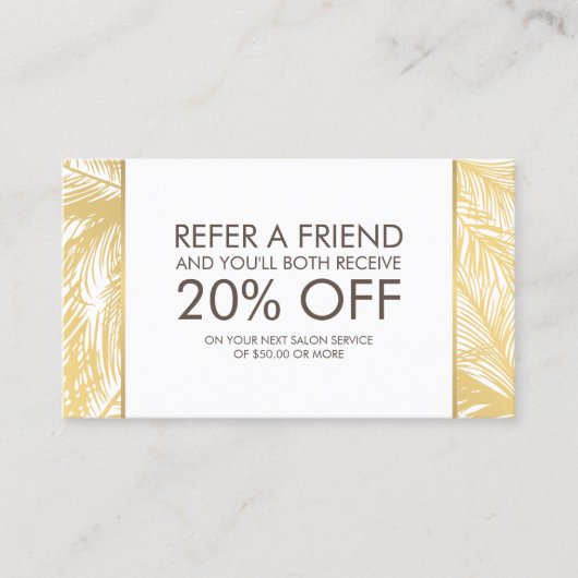 Carte De Référencement Golden Palms Spray Tanning Logo White Orientation (Devant)