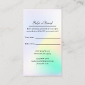 Carte De Référencement Gradient holographique tendance recommander un ami (Dos)