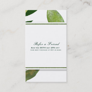 Carte De Référencement Green Botanical Glam Plantes Feuilles aiguiller un
