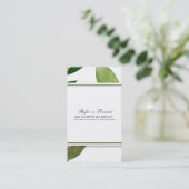 Carte De Référencement Green Botanical Glam Plantes Feuilles aiguiller un (Debout devant)