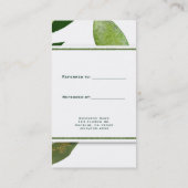 Carte De Référencement Green Botanical Glam Plantes Feuilles aiguiller un (Dos)