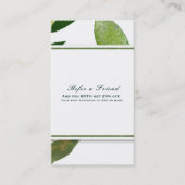 Carte De Référencement Green Botanical Glam Plantes Feuilles aiguiller un (Devant)