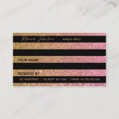 Carte De Référencement Grilles de Parties scintillant Gold Rose de luxe - (Dos)