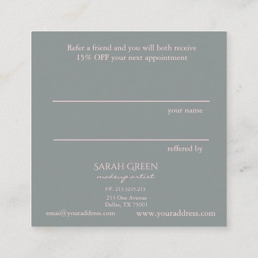 Carte De Référencement Gris (Dos)