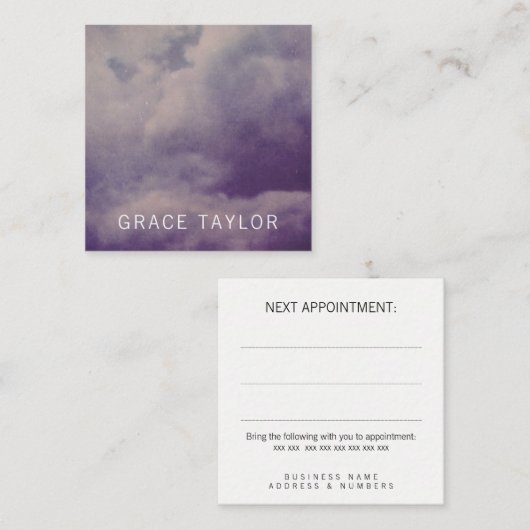 Carte De Référencement Grunge Dirty Clouds Client Profile Card Set (Devant / Derrière)